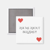 Frag mir über Bellame Magnet (Vorderseite/Rückseite)