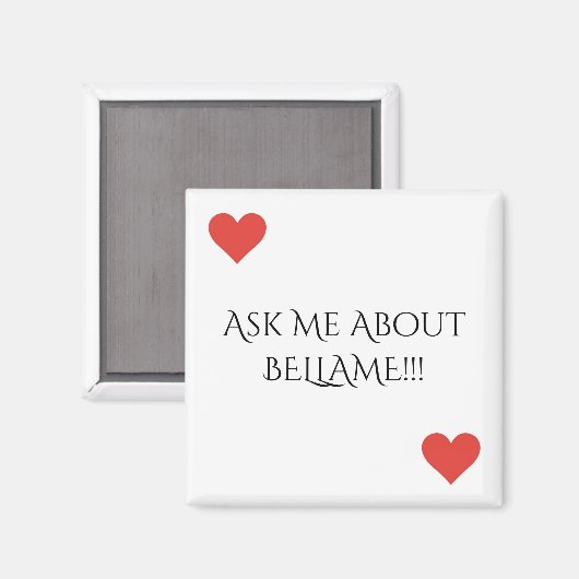 Frag mir über Bellame Magnet (Vorderseite/Rückseite)