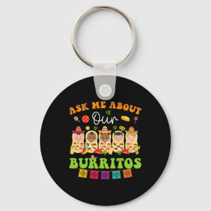 Frag mir über Burritos mexikanisches Taco Nicu Nur Schlüsselanhänger