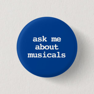 frag mir über den Knopf Musical Typografie Button