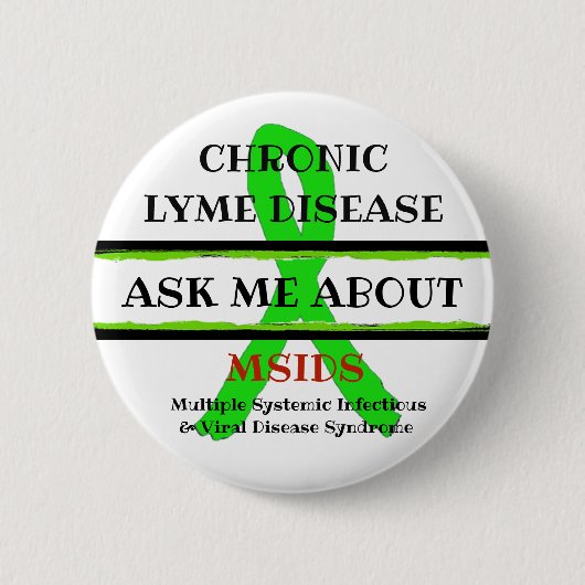 Frag mir über den MSIDS-Button für chronische Lyme Button (Vorderseite)