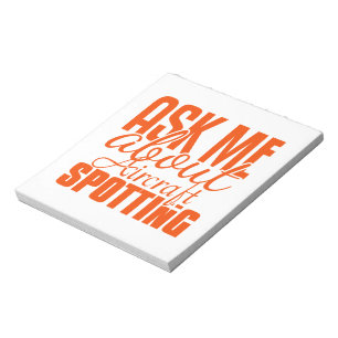 Frag mir über die Flugzeugauswertung Notizblock