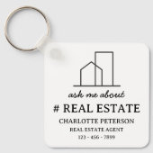 Frag mir über echtes Anwesen Schlüsselanhänger (Vorderseite)