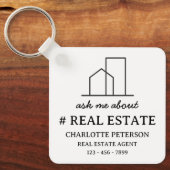 Frag mir über echtes Anwesen Schlüsselanhänger (Vorderseite)