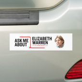 Frag mir über Elizabeth Warren Autoaufkleber (Auf Auto)