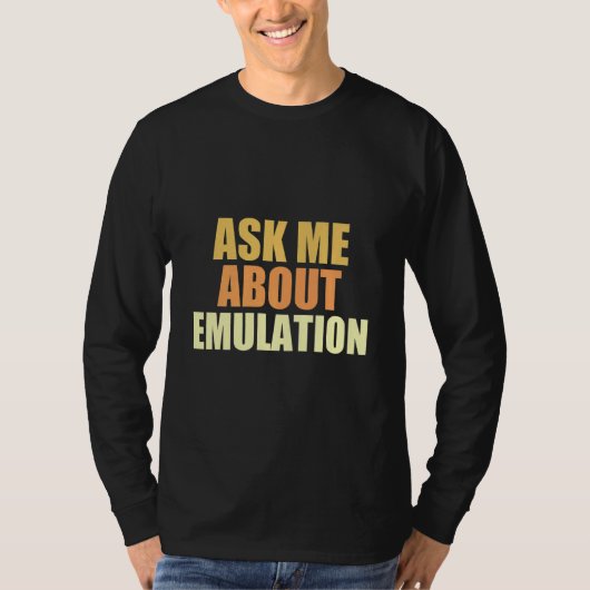 Frag mir über Emulation Retro Gaming Arcade Pixel  T-Shirt (Vorderseite)