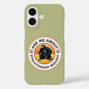 Frag mir über Evolutionsbiologie Chimpanzee Ape iPhone 16 Hülle