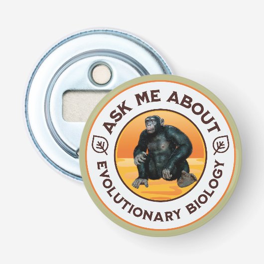 Frag mir über Evolutionsbiologie Chimpanzee Ape Flaschenöffner (Vorderseite)