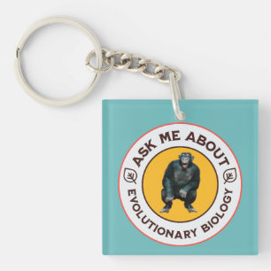 Frag mir über Evolutionsbiologie Chimpanzee Ape Schlüsselanhänger