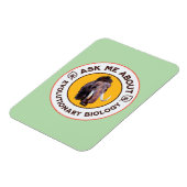 Frag mir über Evolutionsbiologie Wooly Mammoth Magnet (Linke Seite)