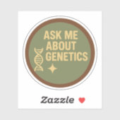 Frag mir über Genetik Aufkleber (Blatt)