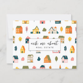 Frag mir über Immobilienangebote für echte Anwesen Postkarte