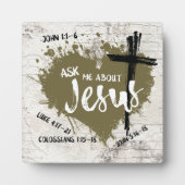 FRAG MIR ÜBER JESUS Gospel Graffiti Christlich Fotoplatte (Vorderseite)