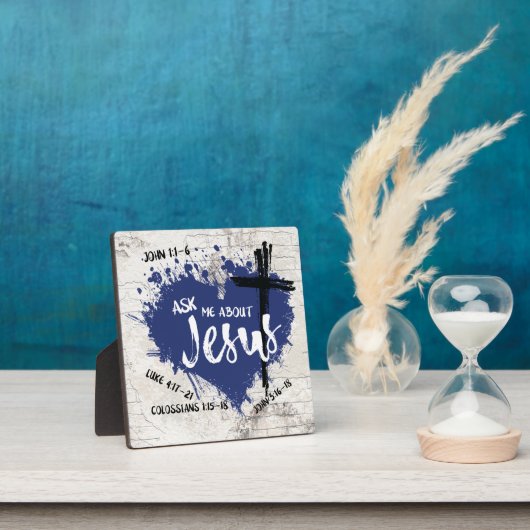 FRAG MIR ÜBER JESUS Gospel Graffiti Scripture Fotoplatte (InSitu)