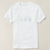 "Frag mir über Jesus" Muschel Meer Shirt (Design vorne)