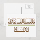 Frag mir über Käse Postkarte (Vorne/Hinten)
