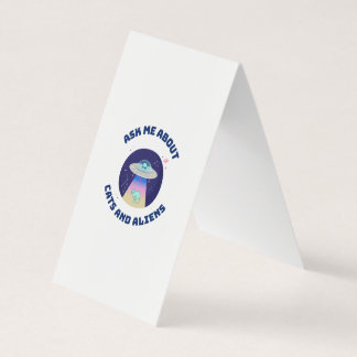 Frag mir über Katzen und Außerirdischen Visitenkarten