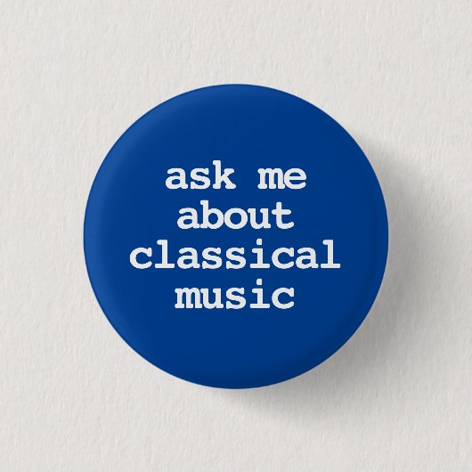 frag mir über klassische Musiktypografie Button (Vorderseite)