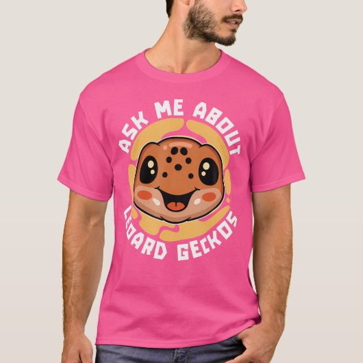 Frag mir über Leopard Gecko für Gecko Lover T-Shirt (Vorderseite)