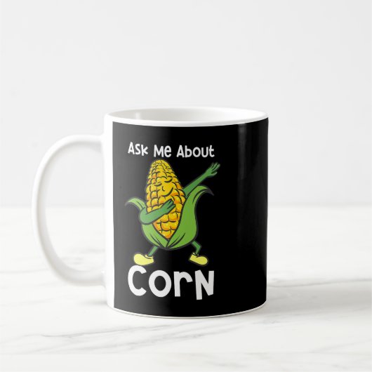 Frag mir über Mais I Funny Bauer I Corn Kaffeetasse (Links)