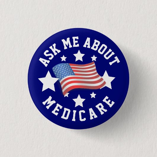 Frag mir über Medicare Button (Vorderseite)