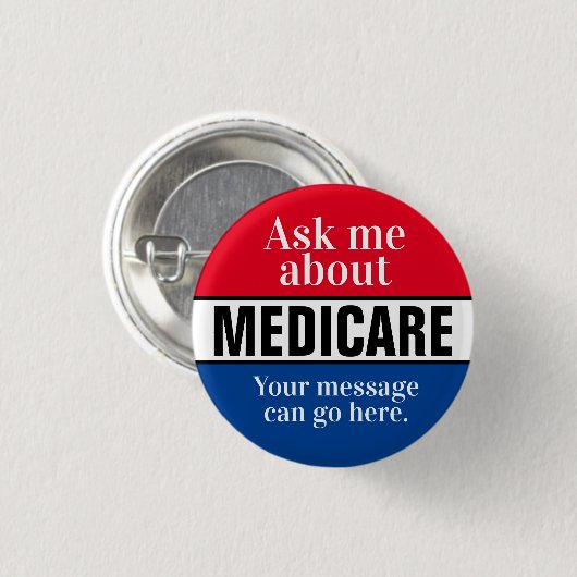 Frag mir über Medicare Button (Vorne & Hinten)