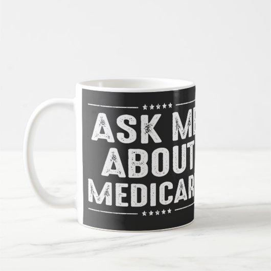 frag mir über Medicare Kaffeetasse (Links)