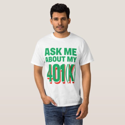 Frag mir über mein 401(k): Finance Enthusiast Desi T-Shirt (Vorne ganz)