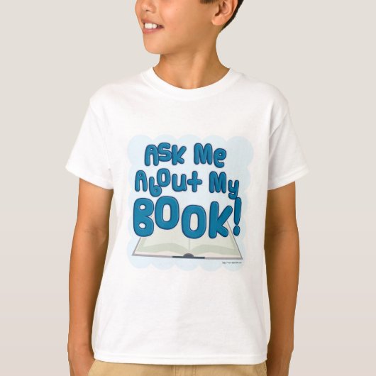 Frag mir über mein Buch! Fun Style T-Shirt (Vorderseite)