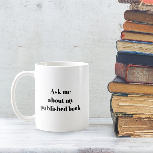 Frag mir über mein Buch komisches Geschenk Kaffeetasse