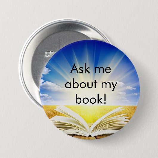 Frag mir über mein Buch - Schaltfläche Button (Vorne & Hinten)