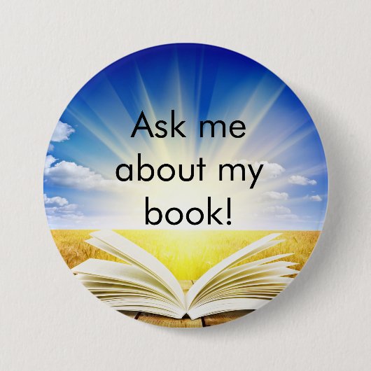 Frag mir über mein Buch - Schaltfläche Button (Vorderseite)