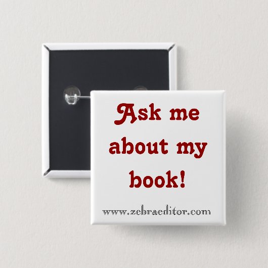 Frag mir über mein Buch - Schaltfläche Button (Vorne & Hinten)