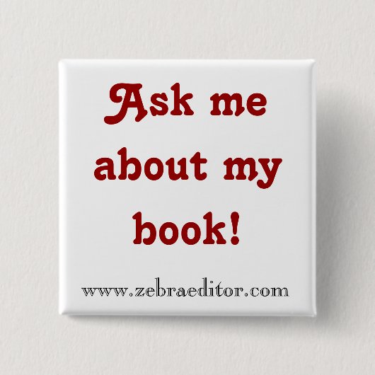 Frag mir über mein Buch - Schaltfläche Button (Vorderseite)