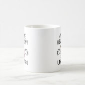 Frag mir über mein Einhorn Kaffeetasse (Mittel)