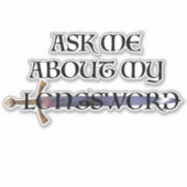 Frag mir über mein Langwort HEMA Aufkleber (Vorderseite)