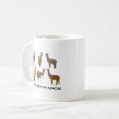 Frag mir über meine Alpakas Kaffeetasse (Vorderseite Links)