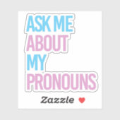 Frag mir über meine Aussprache Aufkleber (Blatt)