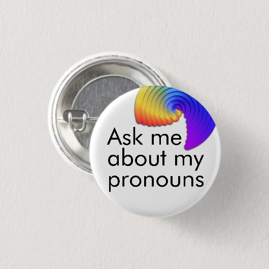 Frag mir über meine Aussprache Button (Vorne & Hinten)