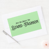 frag mir über meine Eidechsenmode Rechteckiger Aufkleber (Umschlag)