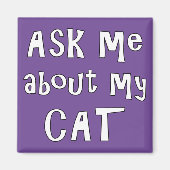 Frag mir über meine Katze Magnet (Vorne)