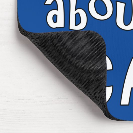 Frag mir über meine Katze Mousepad (Ecke)