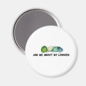 Frag mir über meine Linnien Magnet (Vorderseite/Rückseite)