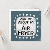 Frag mir über meine Luftfusskarte Karte (Vorderseite/Rückseite Beispiel)