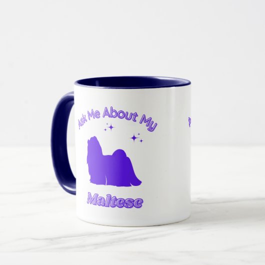 Frag mir über meine maltesische Tasse (Vorderseite Links)