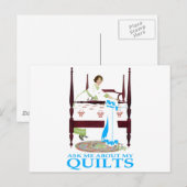 Frag mir über meine Quilts Postkarte (Vorne/Hinten)