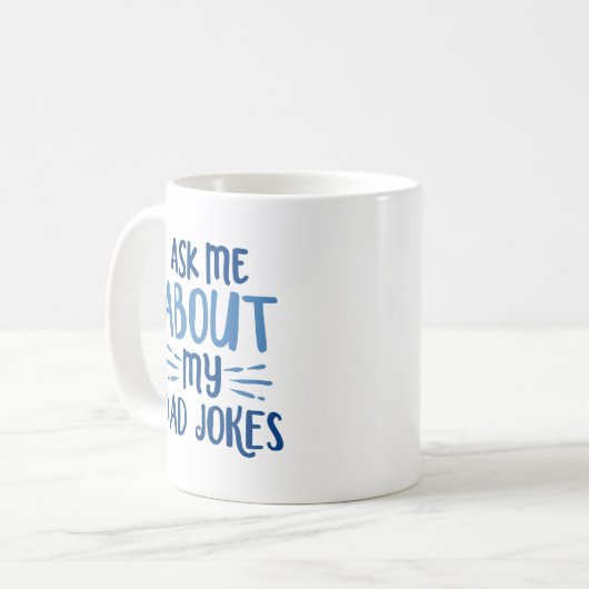 Frag mir über meine Vater-Witze Kaffeetasse (Vorderseite Links)