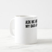 Frag mir über meine Vater-Witze Kaffeetasse (Vorderseite Links)