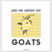 Frag mir über meine Ziegen Aufkleber (Blatt)