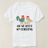 Frag mir über meinen Bauer "Funny Chicken" bei Hüh T-Shirt (Design vorne)